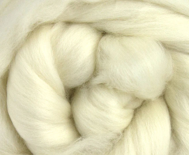 20.5 Micron Merino Wool Top - Undyed - 1 oz